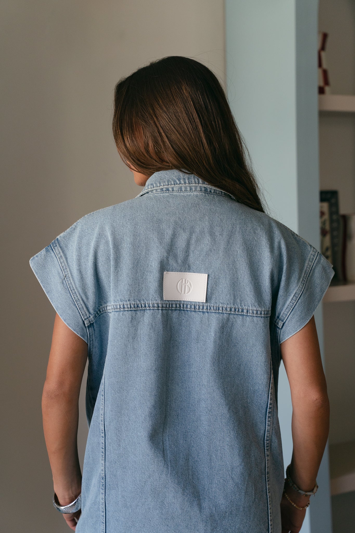 Studded Denim Vest