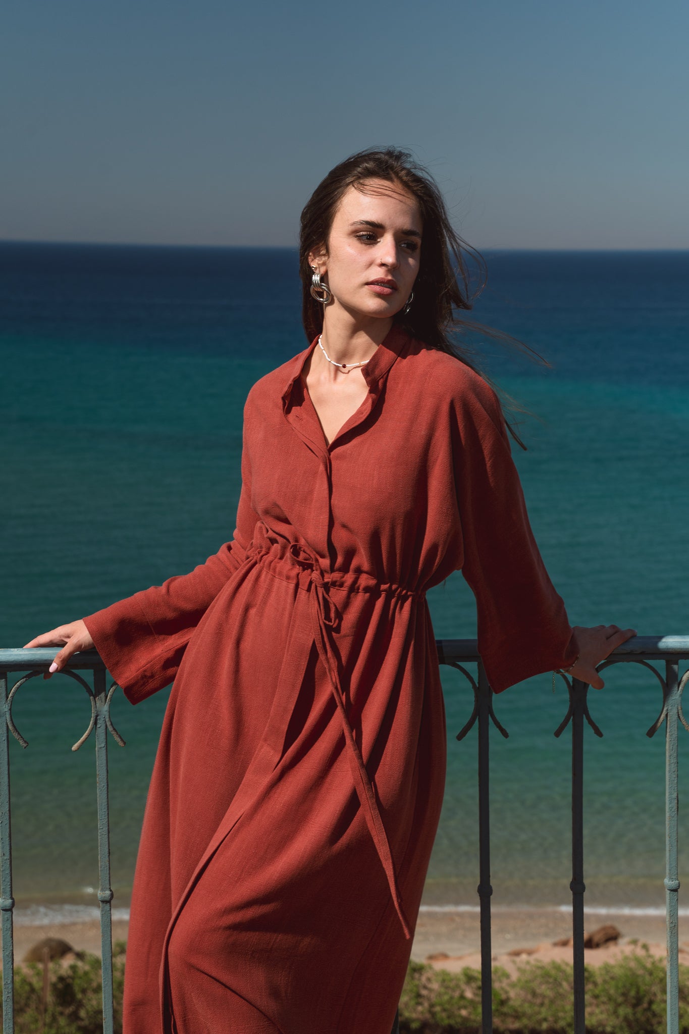 Daisy Dress in Brick