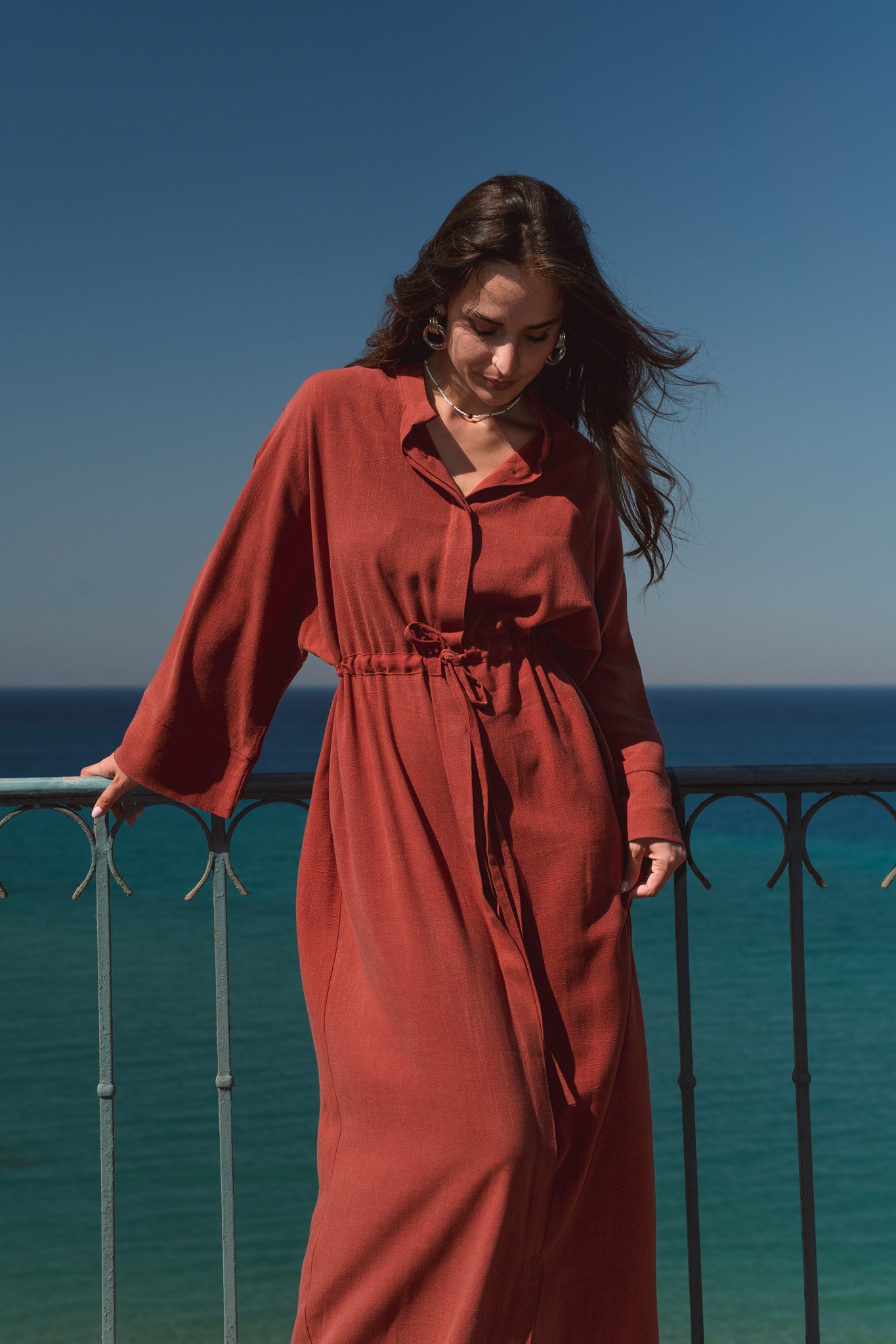 Daisy Dress in Brick