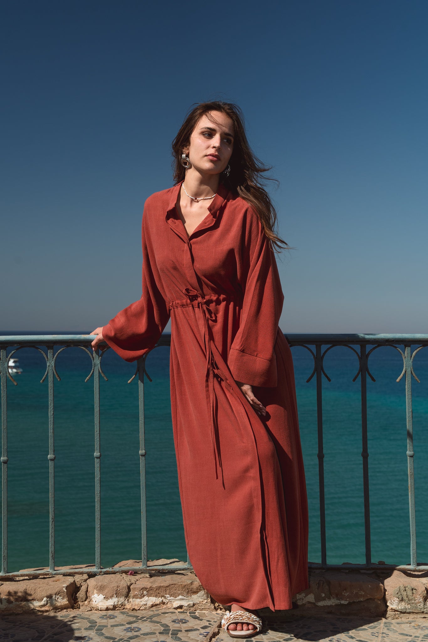 Daisy Dress in Brick