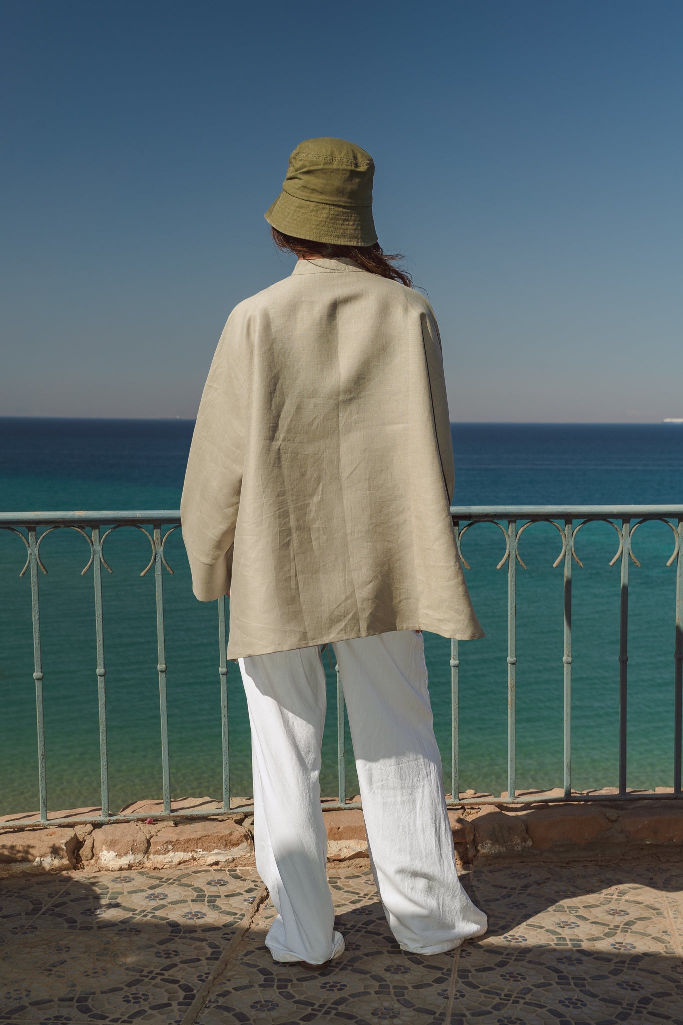 Sun-kissed Linen Blouse in Sage