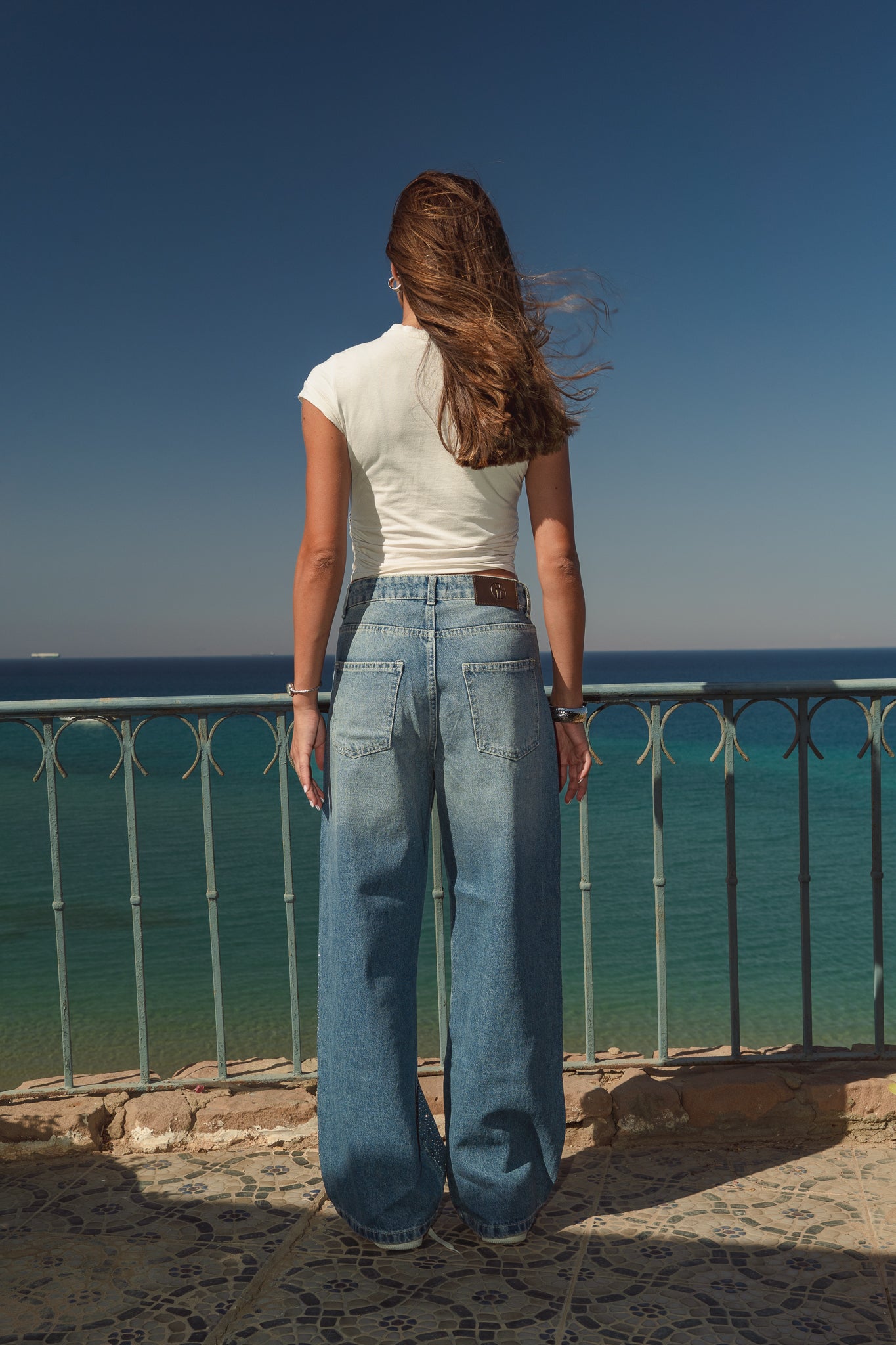 The Studded Denim Pants