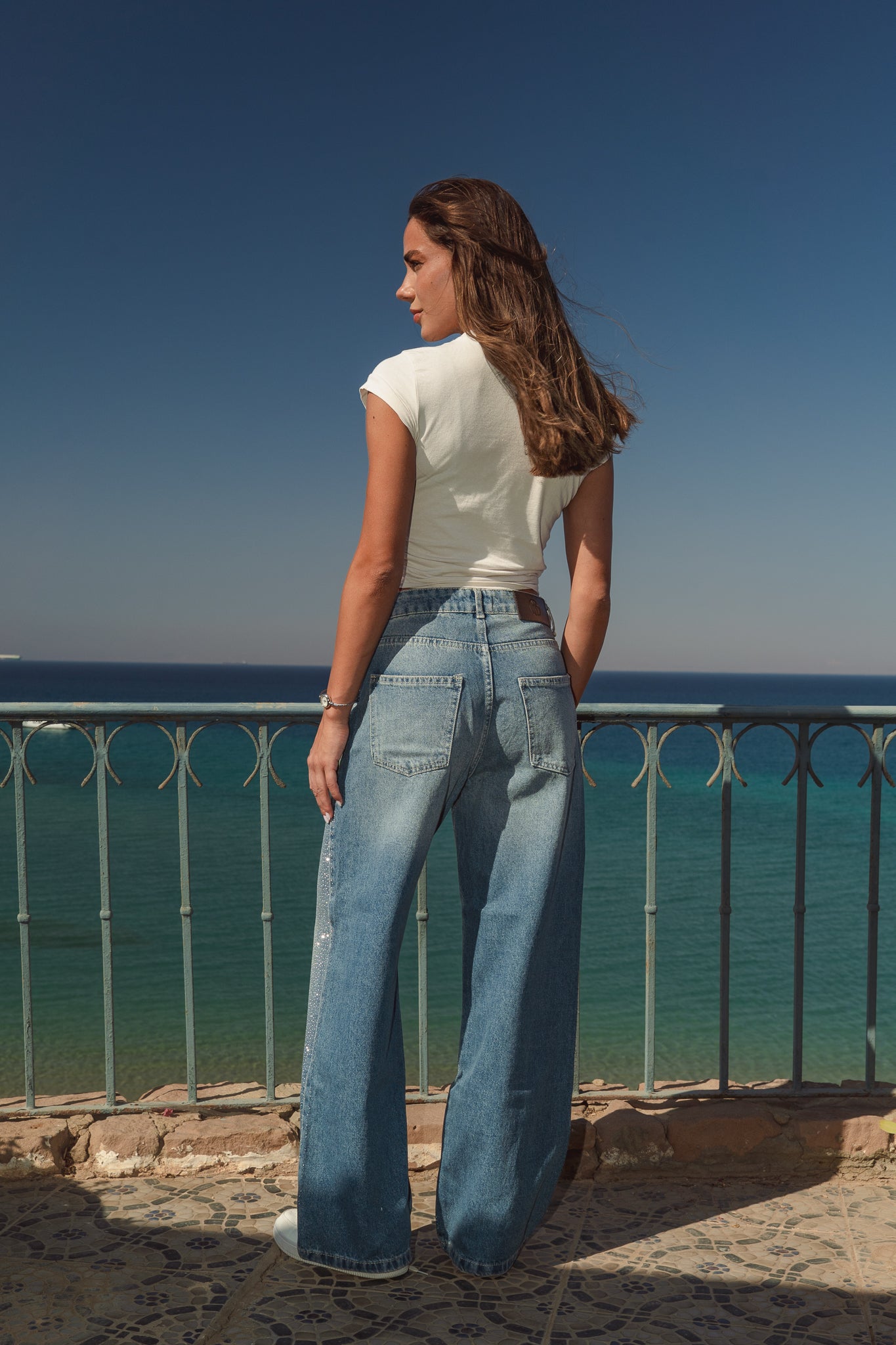 The Studded Denim Pants