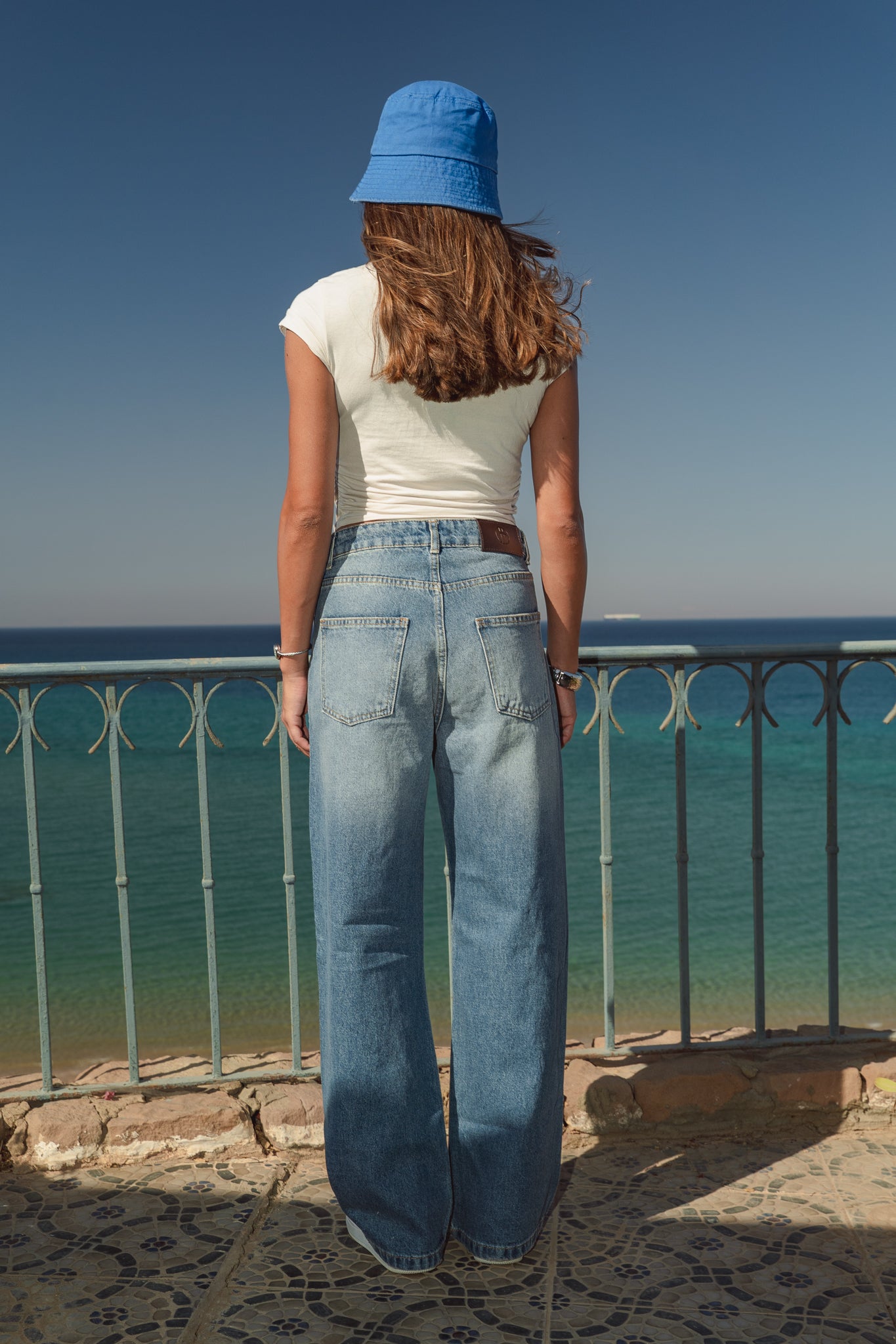 Mid Rise Straight Leg Denim- Mid wash
