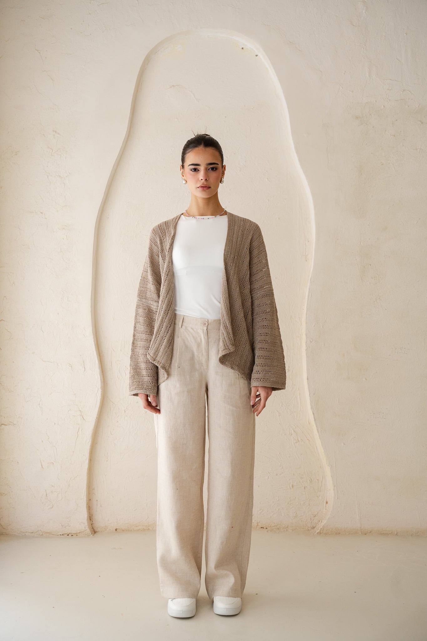 Sunbeam Knit Cardigan in Shimmer Cafe