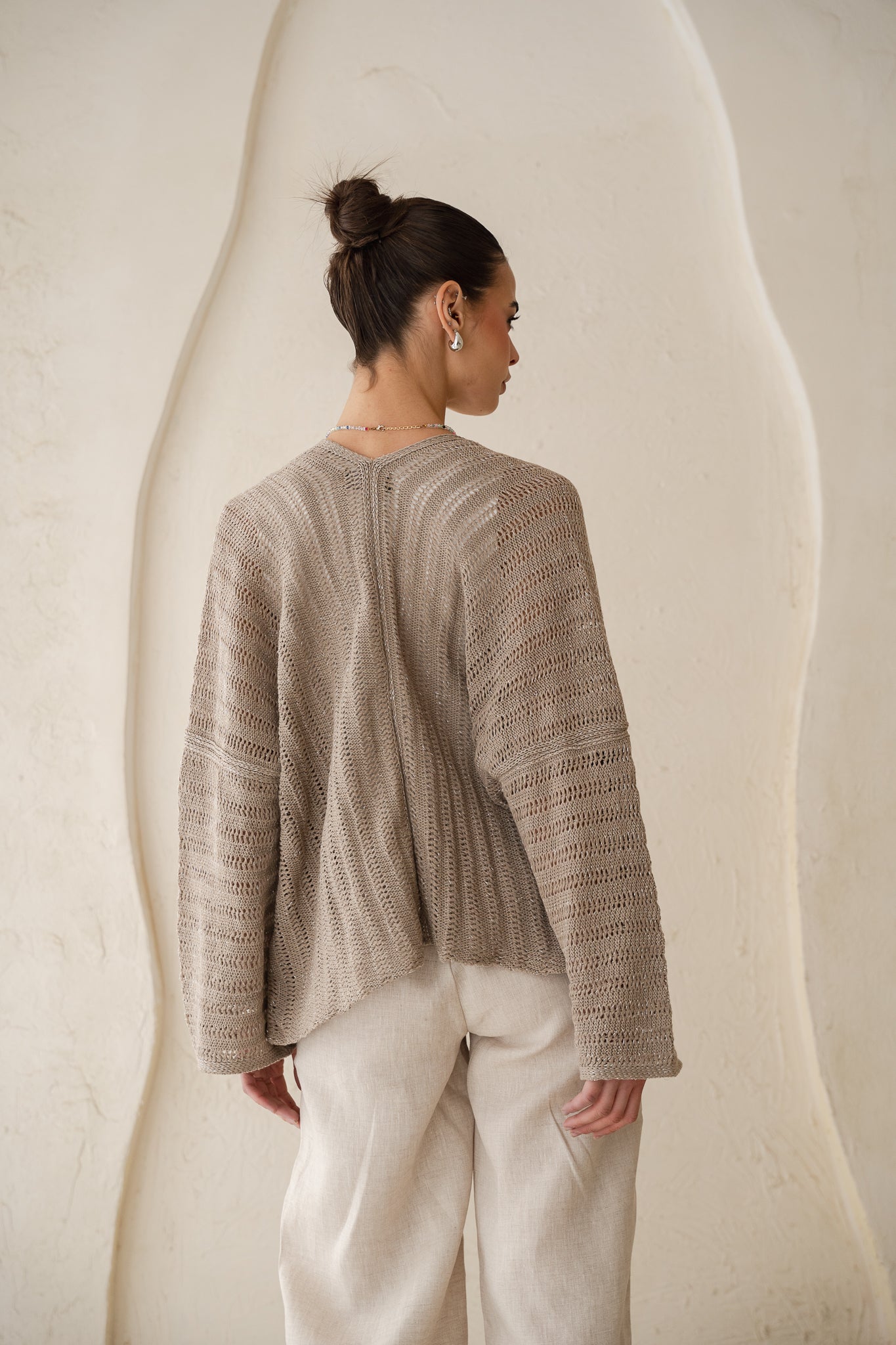 Sunbeam Knit Cardigan in Shimmer Cafe