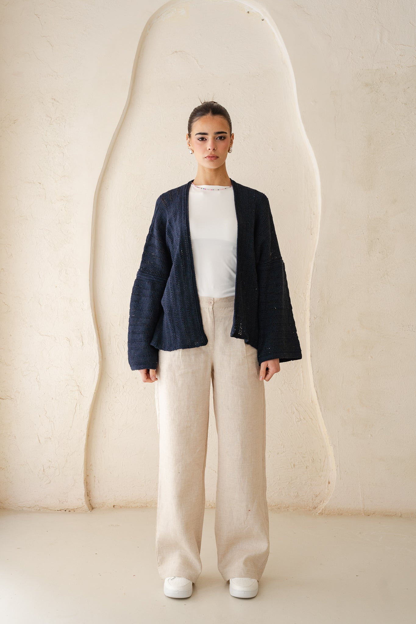 Sunbeam Knit Cardigan in Navy