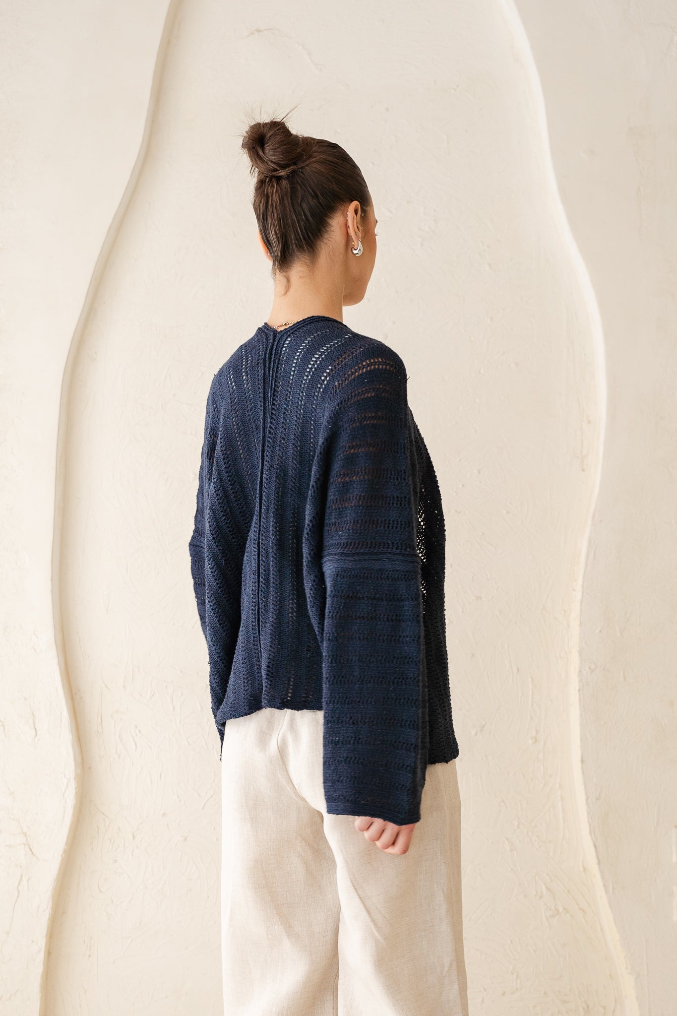 Sunbeam Knit Cardigan in Navy