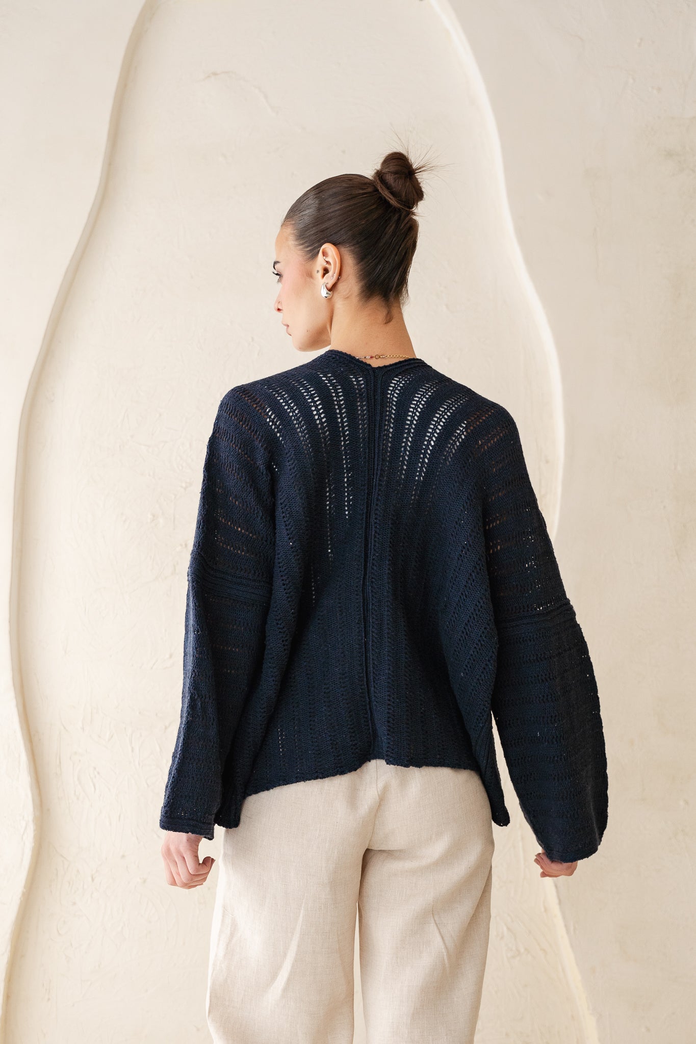 Sunbeam Knit Cardigan in Navy