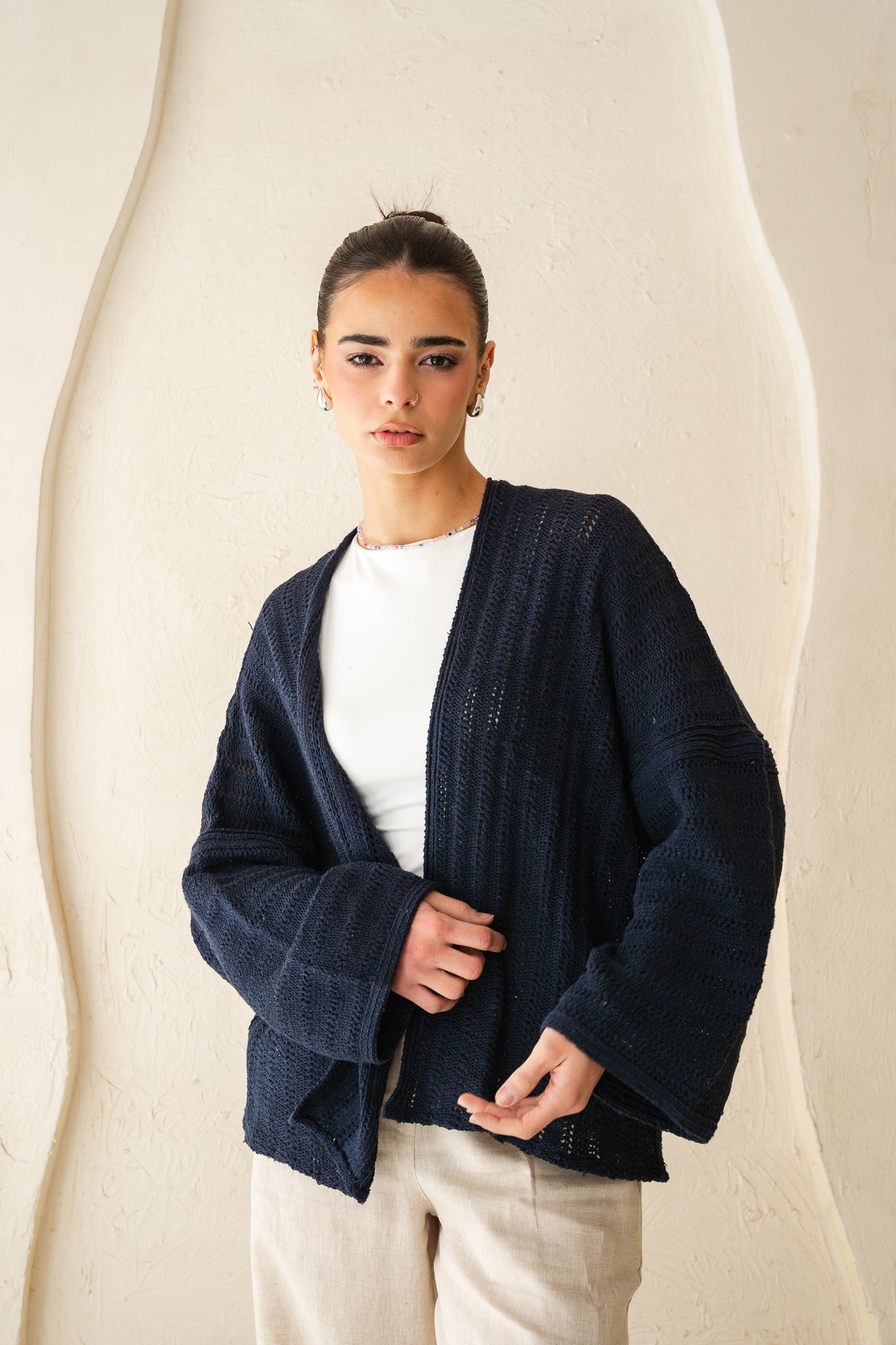 Sunbeam Knit Cardigan in Navy