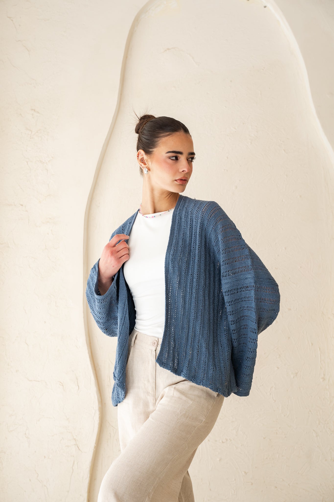 Sunbeam Knit Cardigan in Blue
