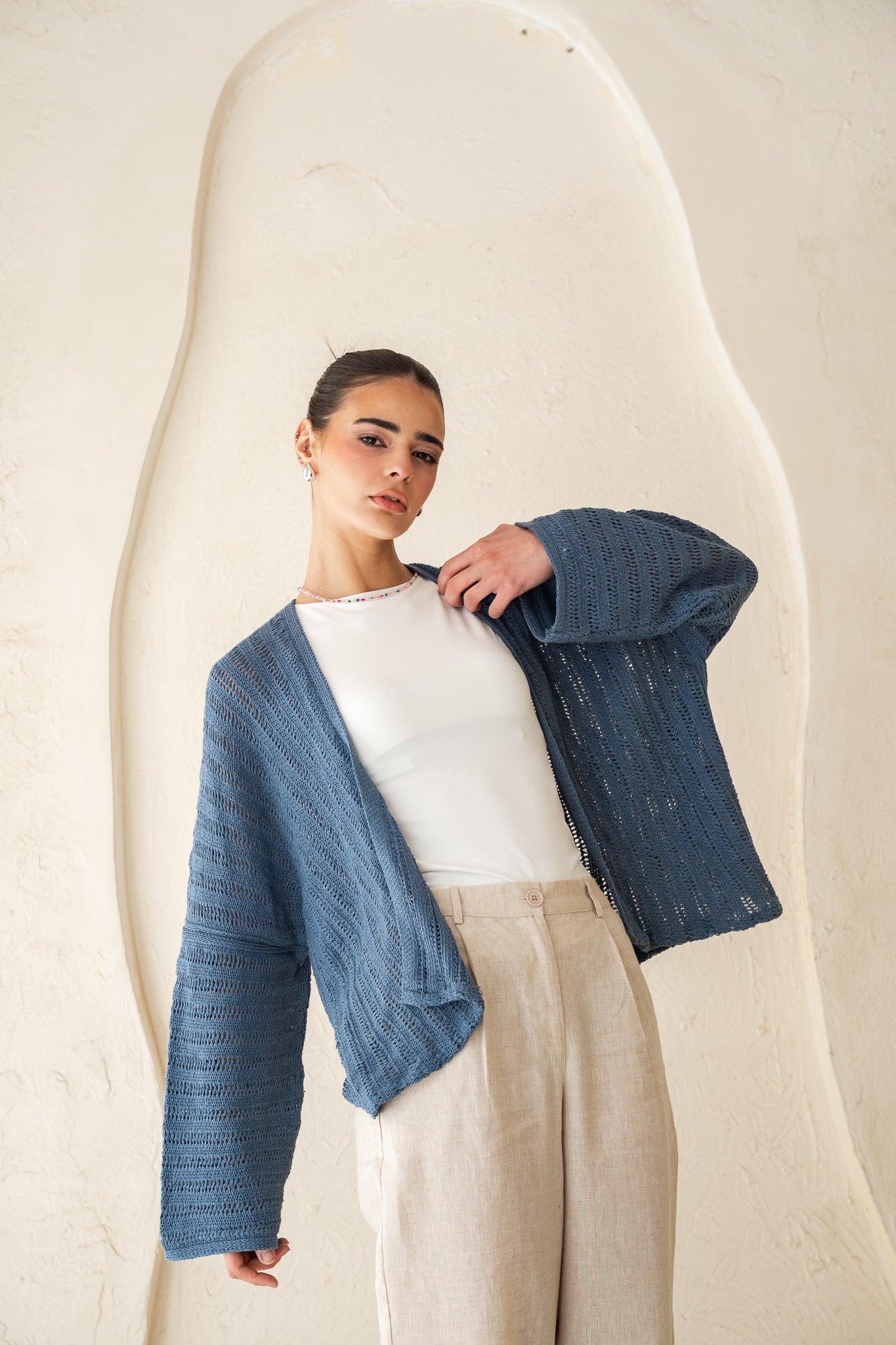 Sunbeam Knit Cardigan in Blue