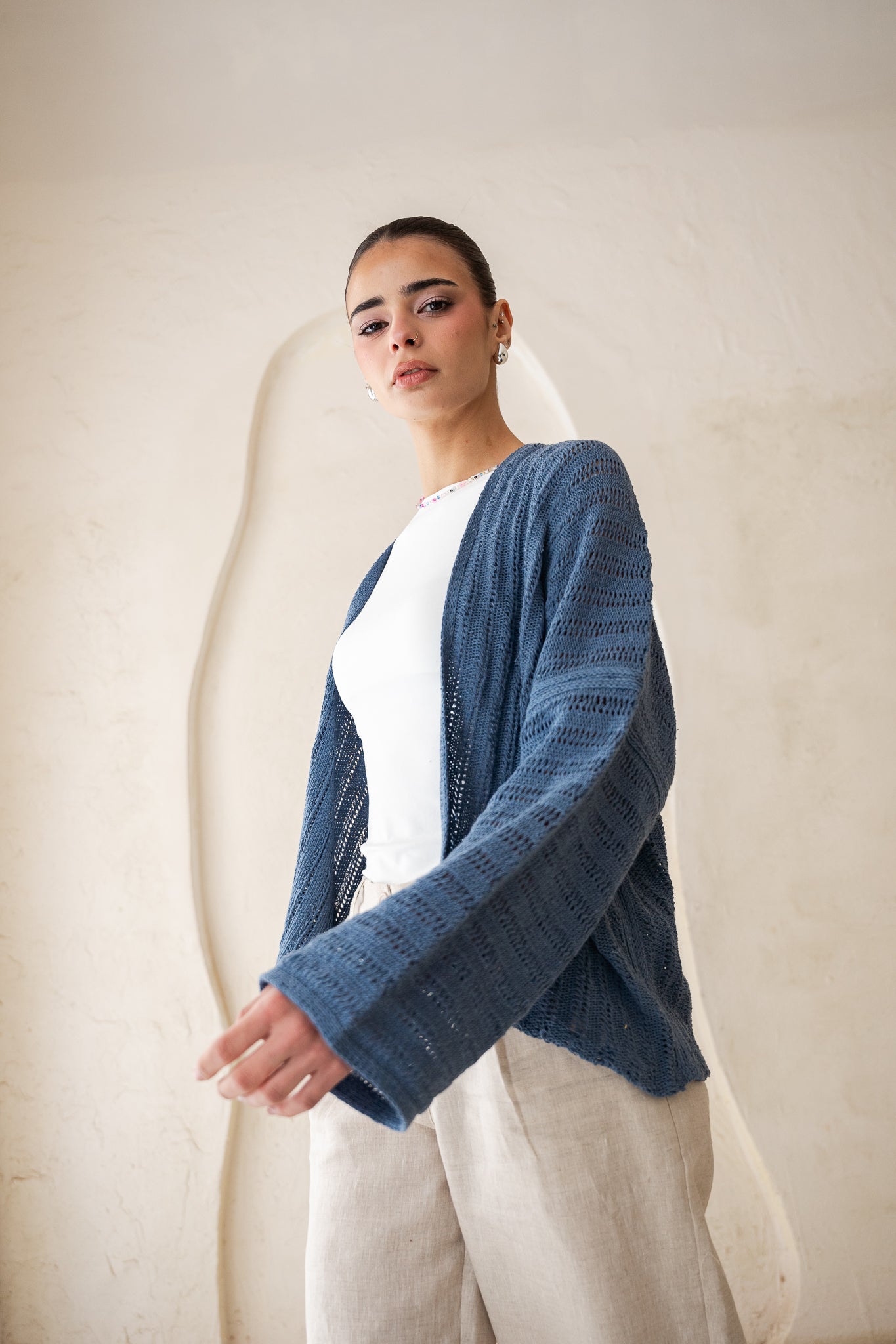 Sunbeam Knit Cardigan in Blue