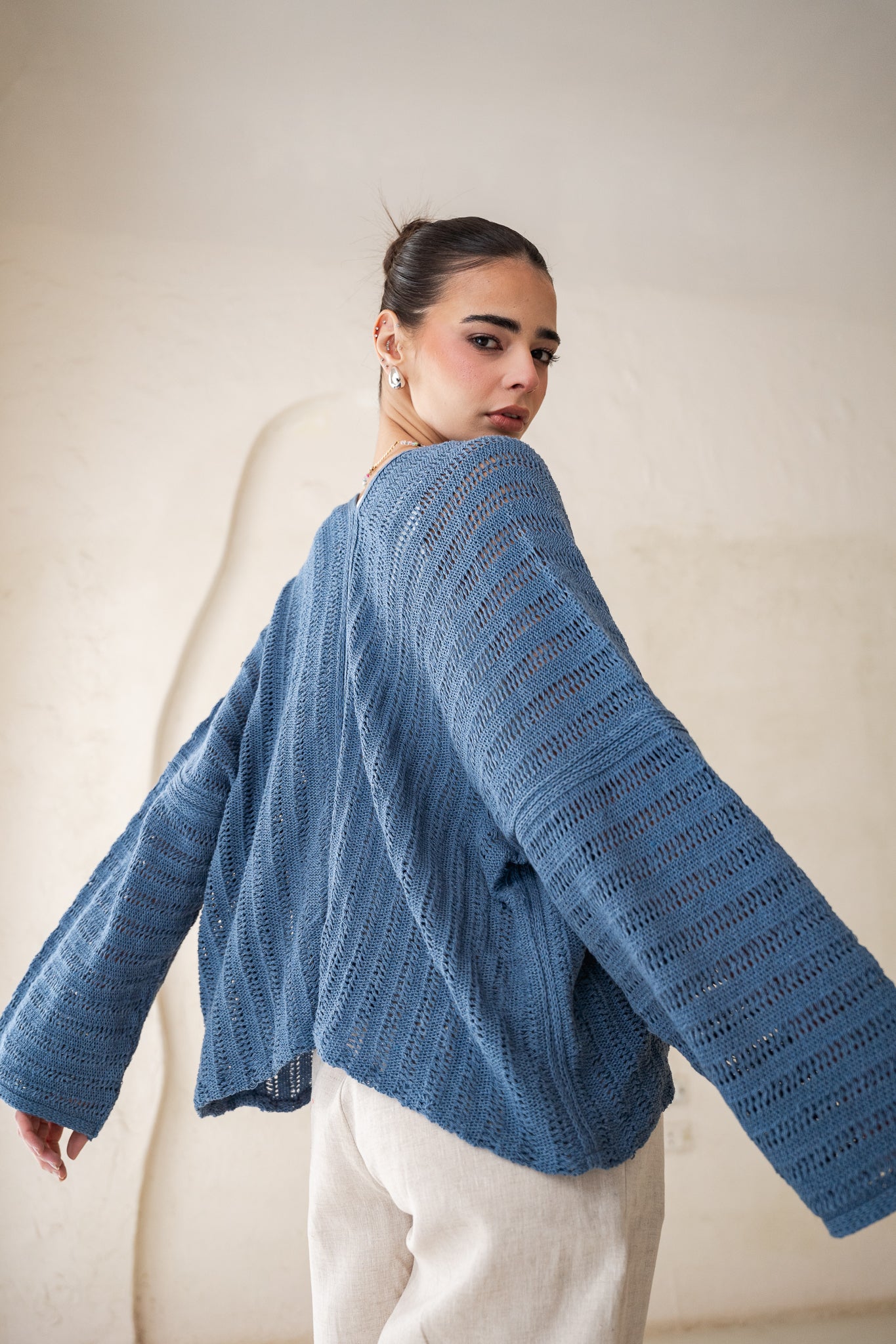 Sunbeam Knit Cardigan in Blue