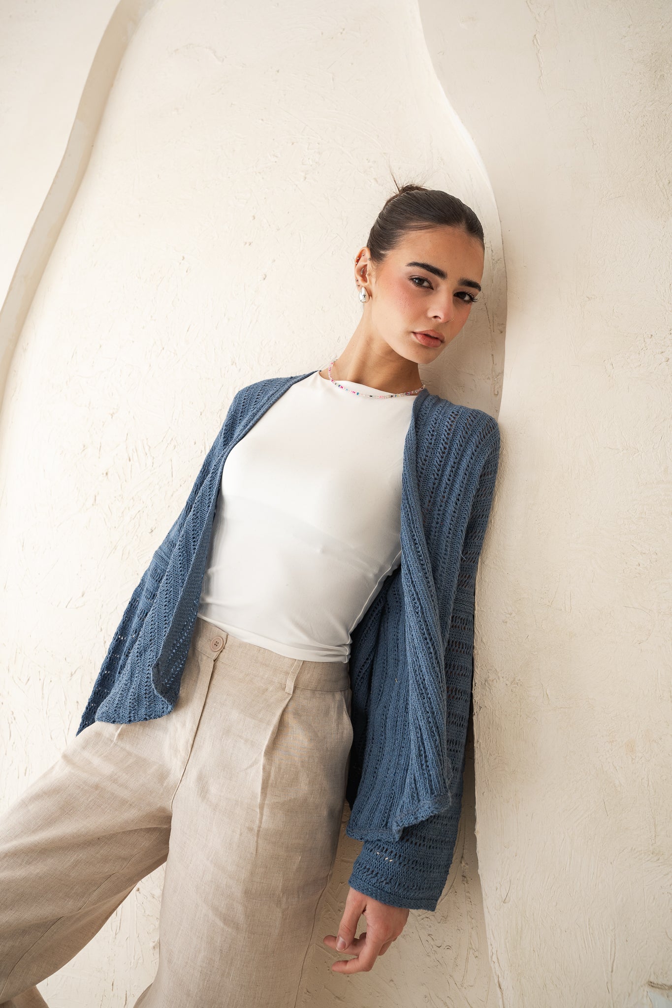 Sunbeam Knit Cardigan in Blue