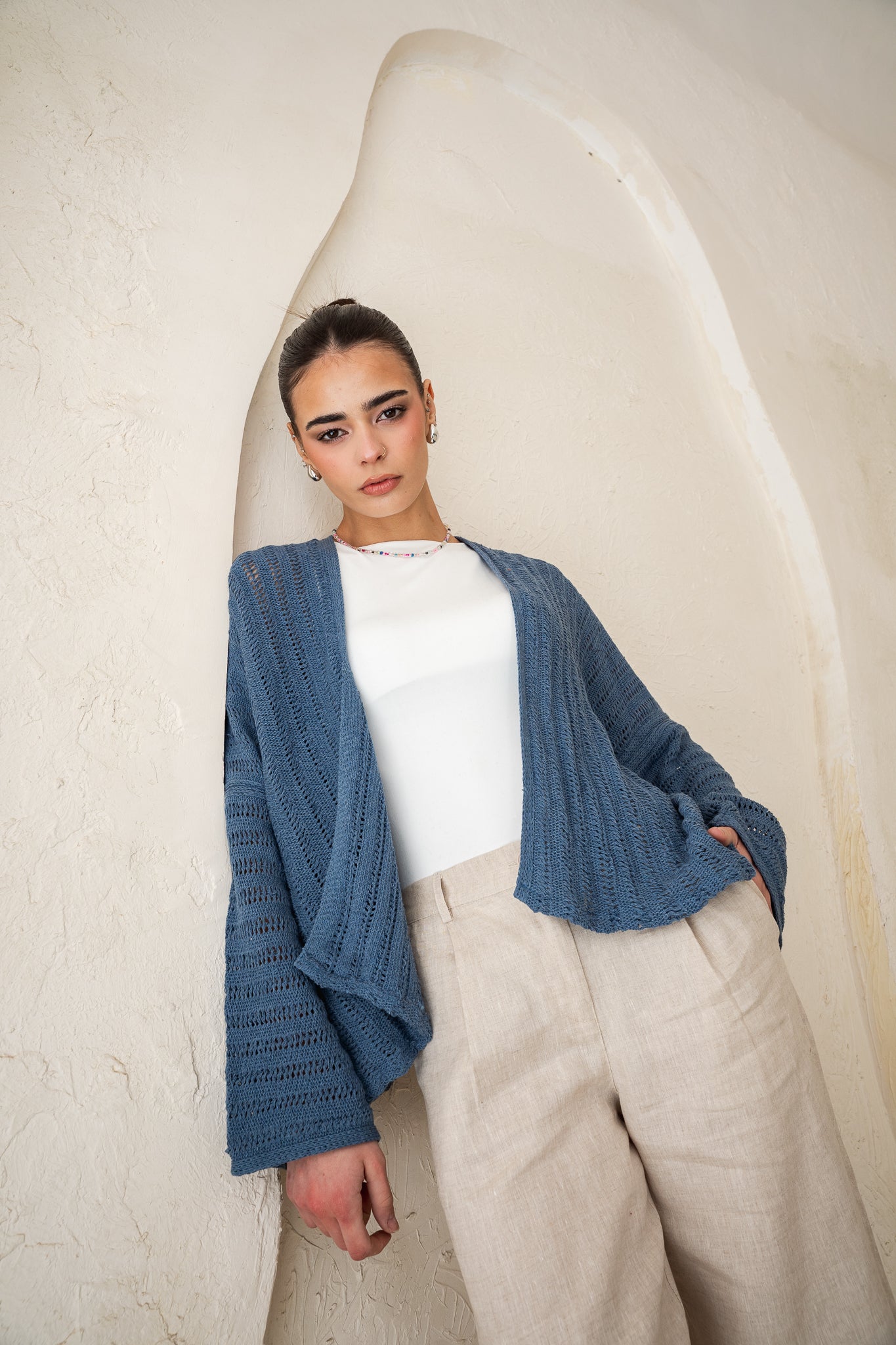 Sunbeam Knit Cardigan in Blue