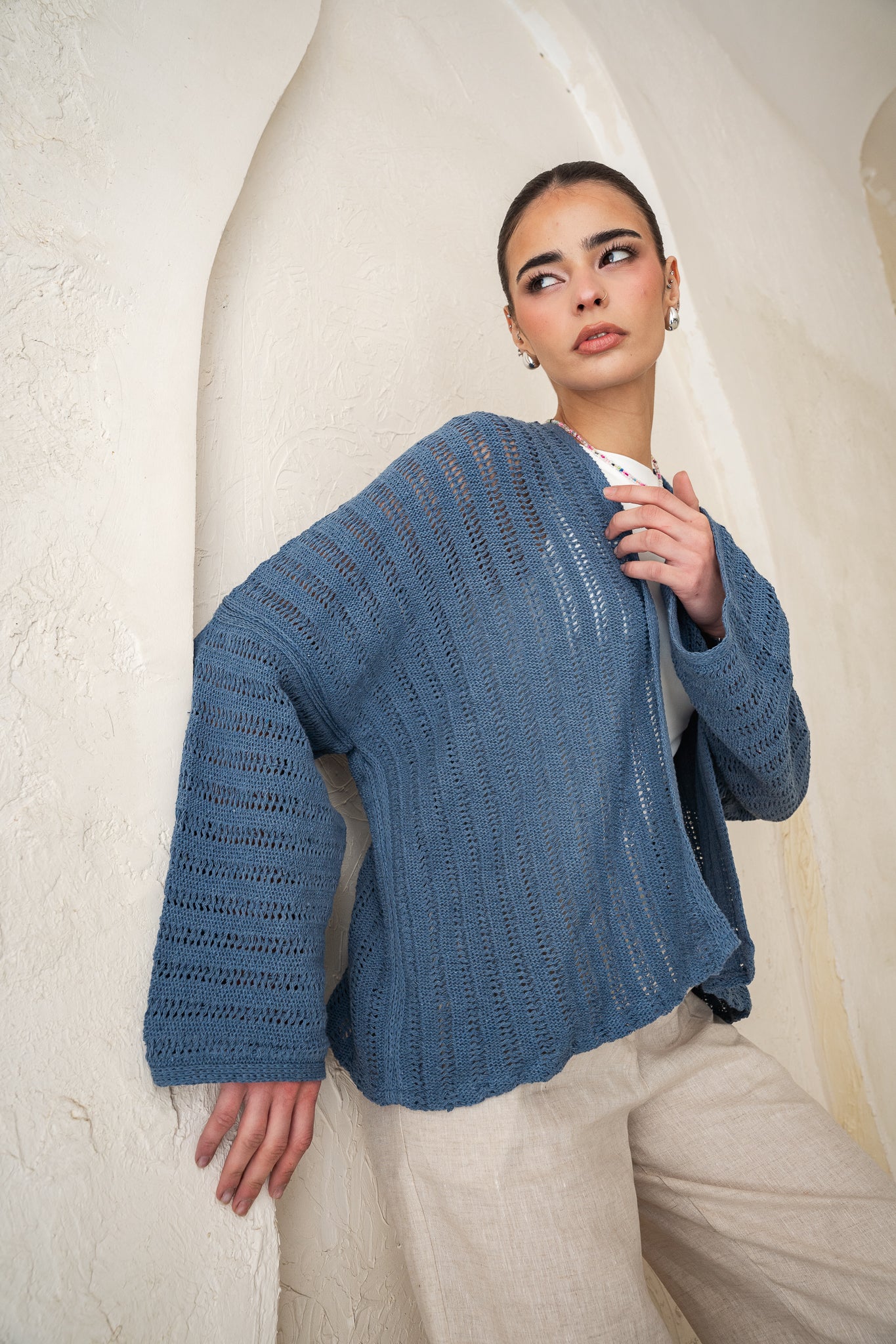 Sunbeam Knit Cardigan in Blue