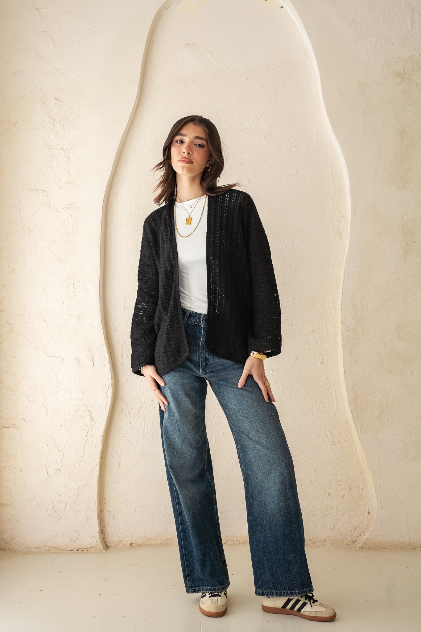 Sunbeam Knit Cardigan in Black