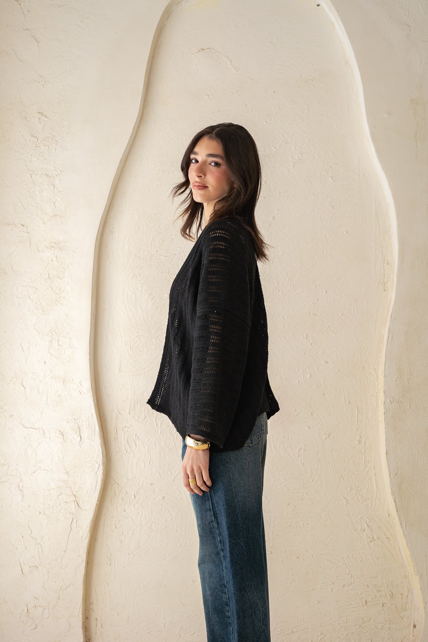 Sunbeam Knit Cardigan in Black