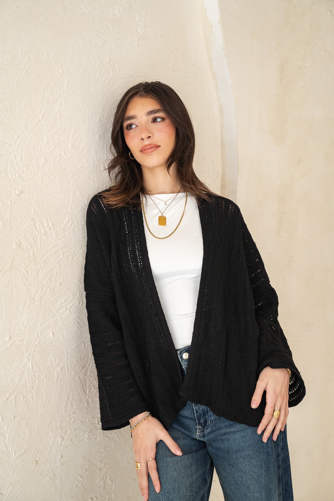 Sunbeam Knit Cardigan in Black