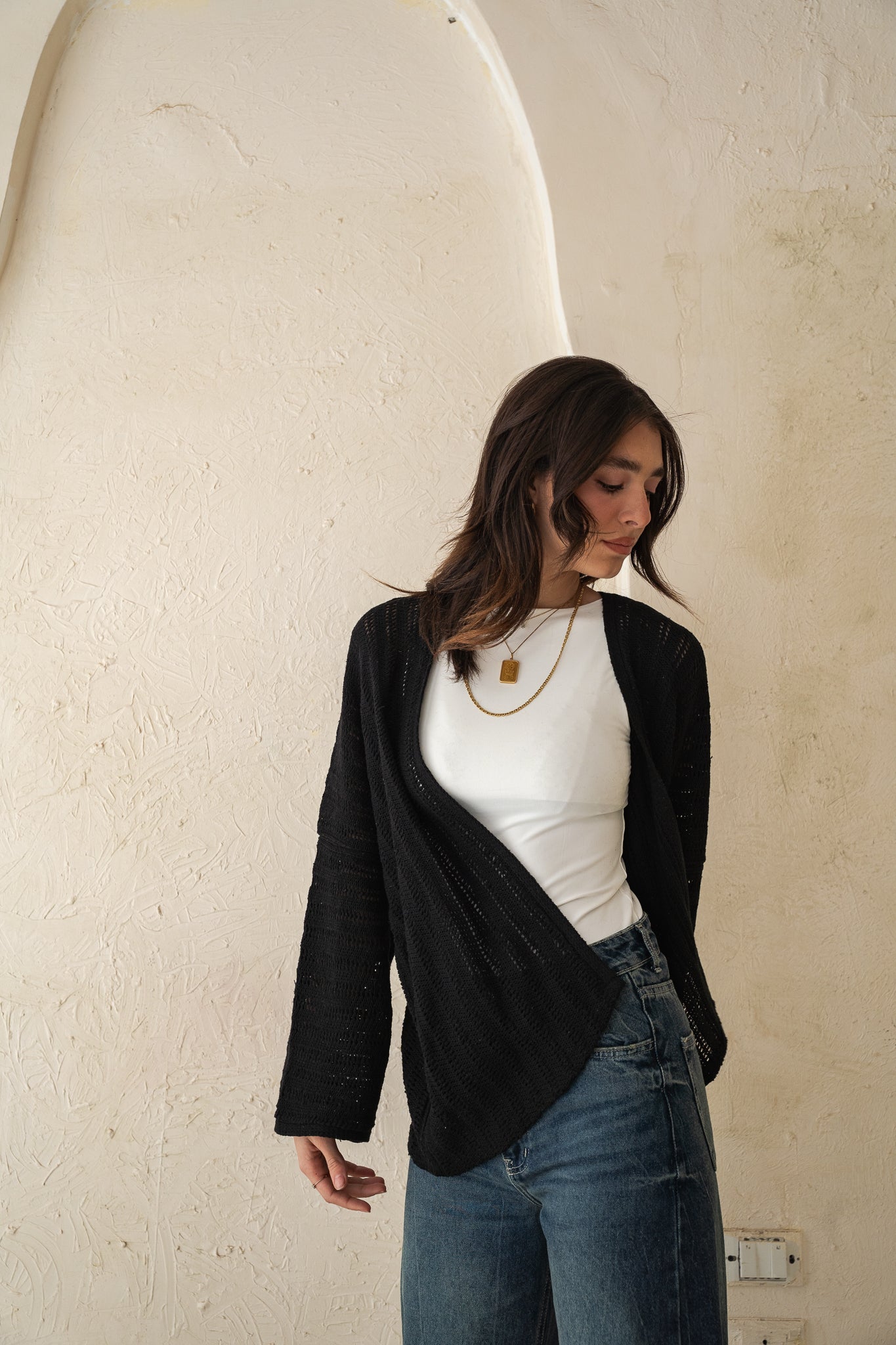 Sunbeam Knit Cardigan in Black