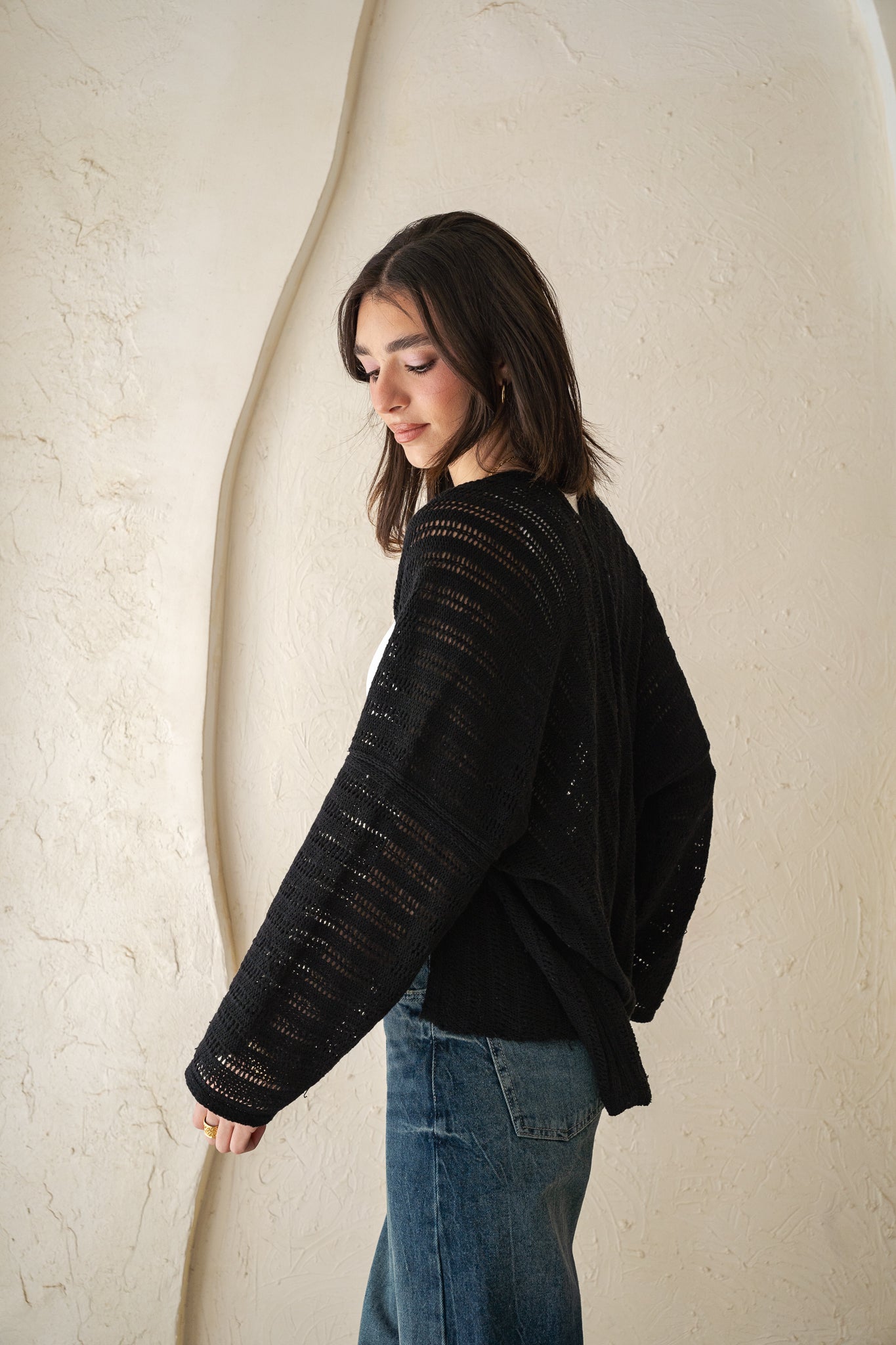 Sunbeam Knit Cardigan in Black