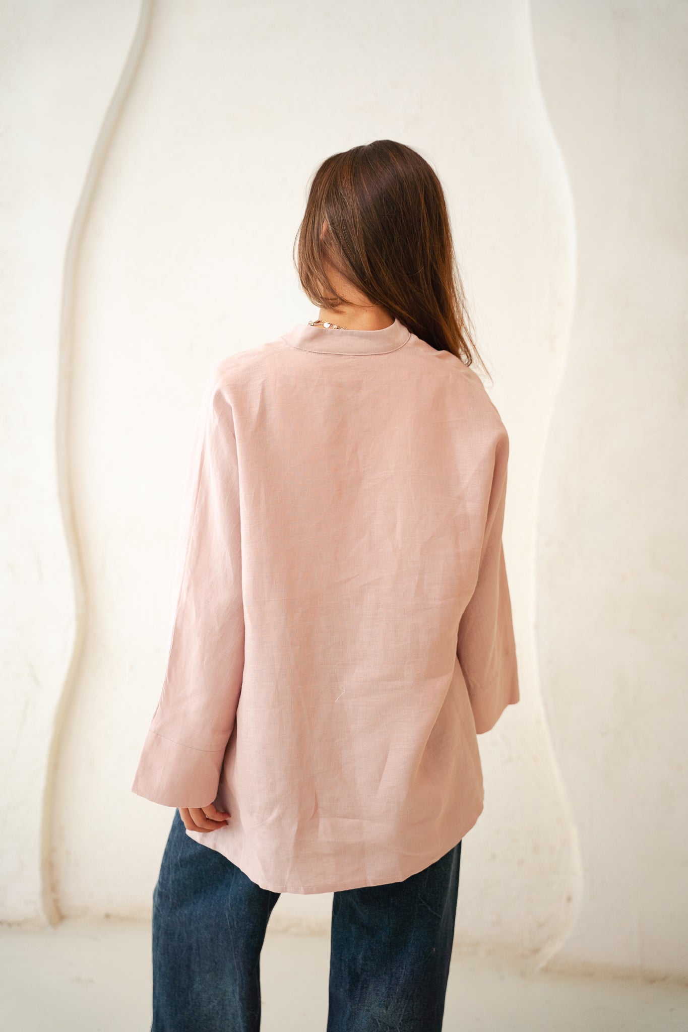 Sun-kissed Linen Blouse in Rose