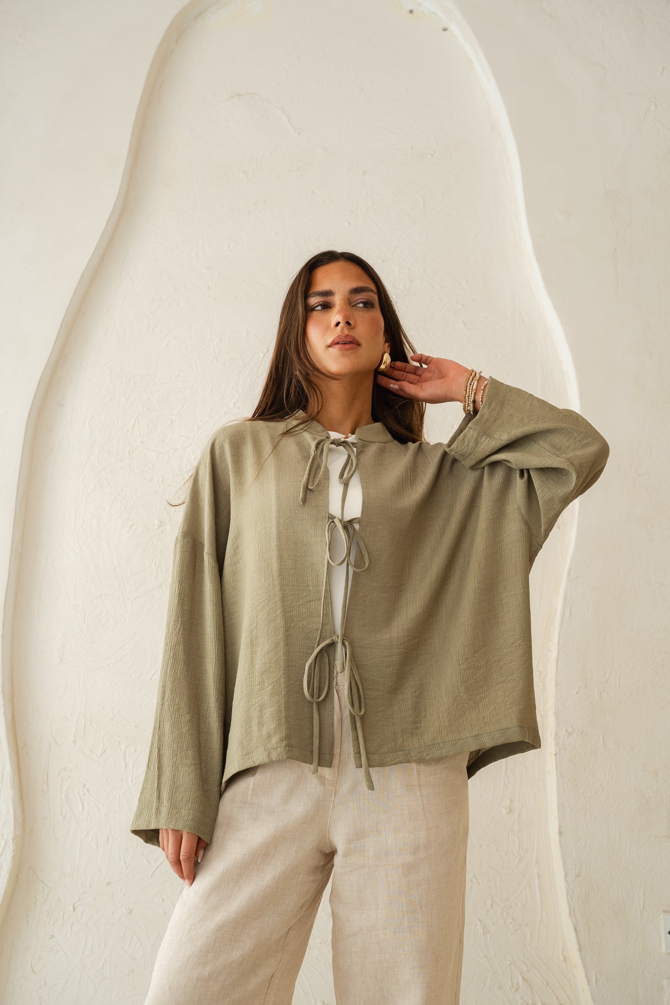 True Girl Top in Olive