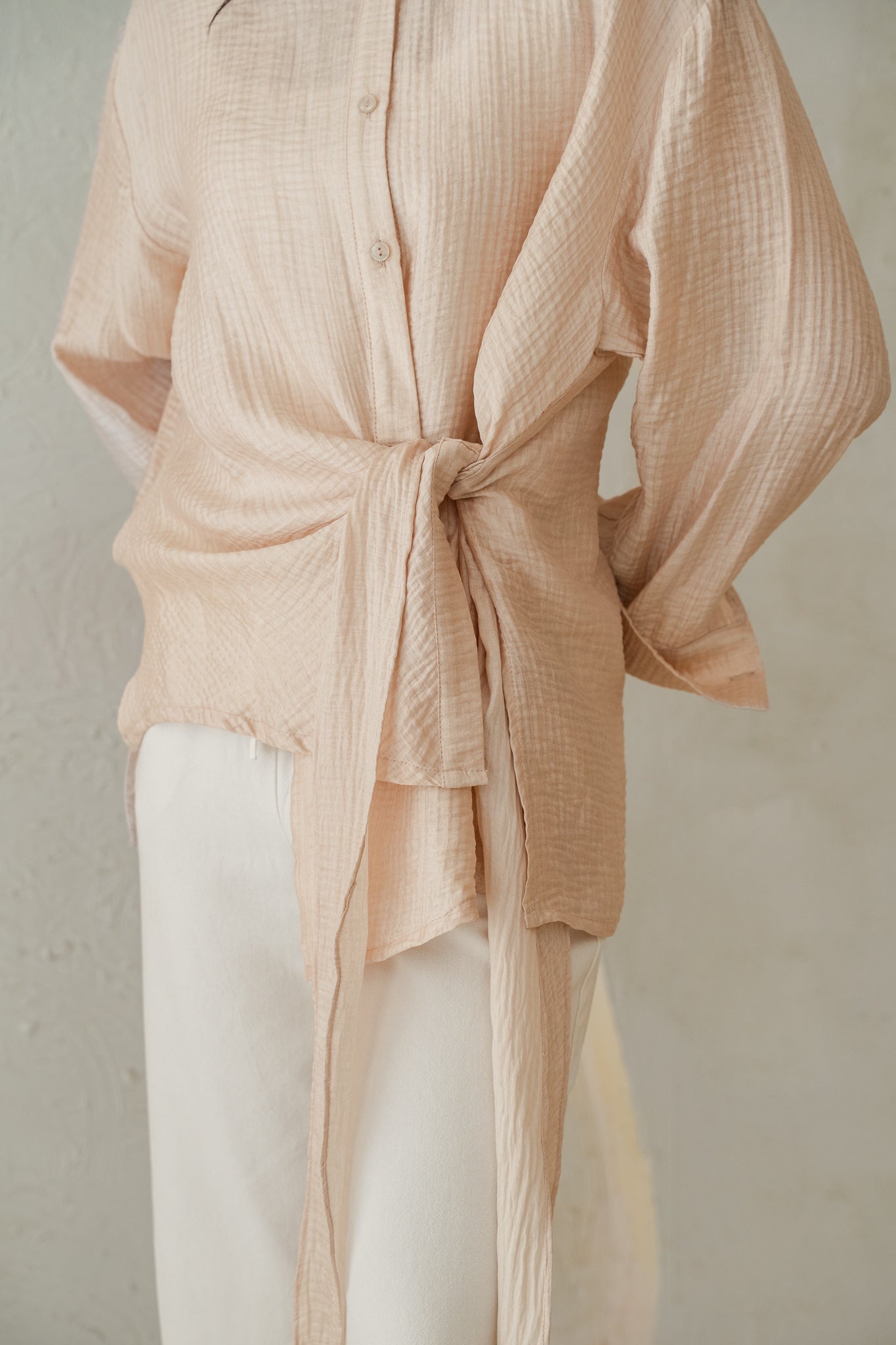 Sideways Blouse in Beige