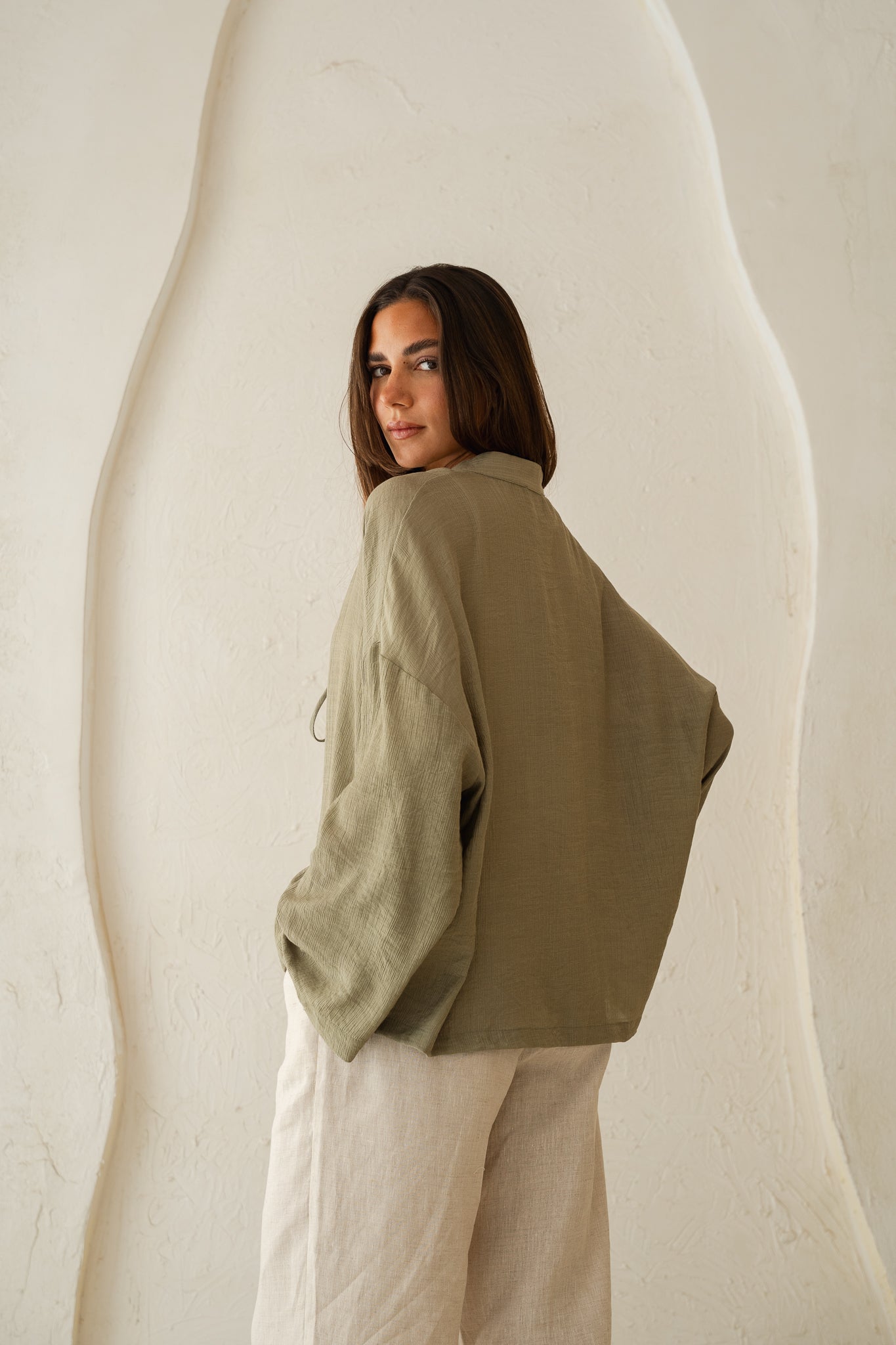 True Girl Top in Olive