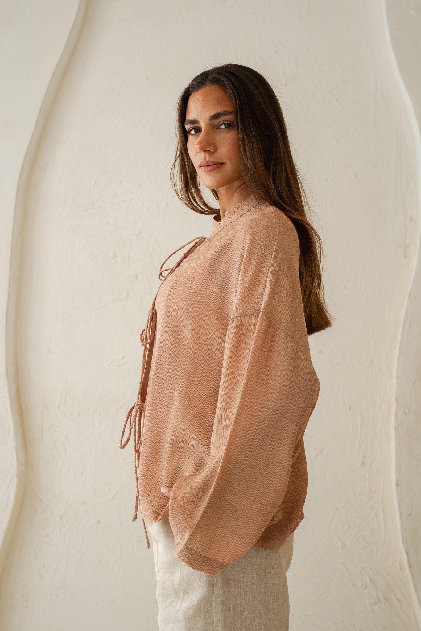 True Girl Top in Nude