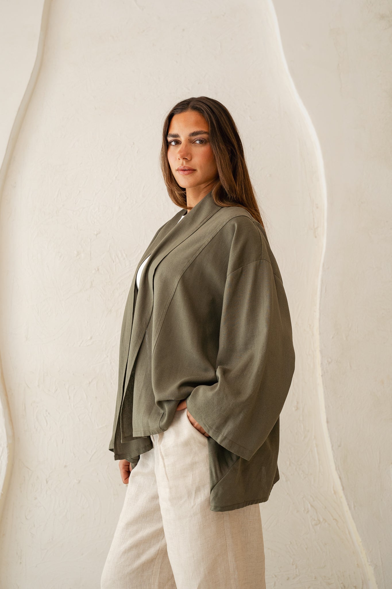 Good feels kimono in olive