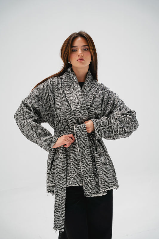 Night Out Tweed Jacket in White