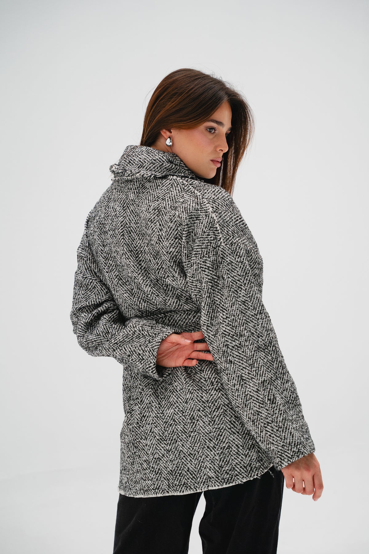 Night Out Tweed Jacket in White
