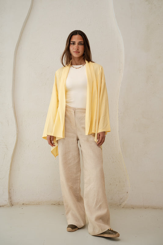 Good Feels Kimono in Butter Yellow