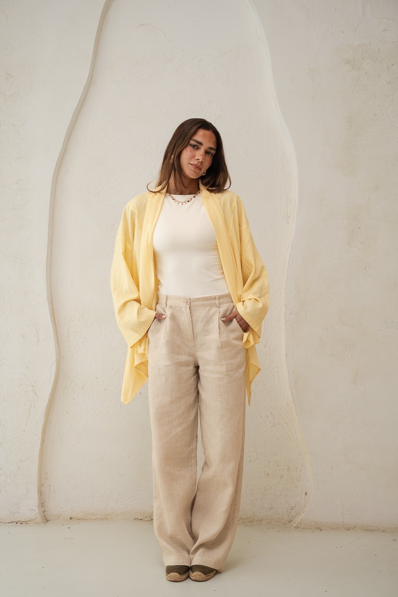 Good Feels Kimono in Butter Yellow