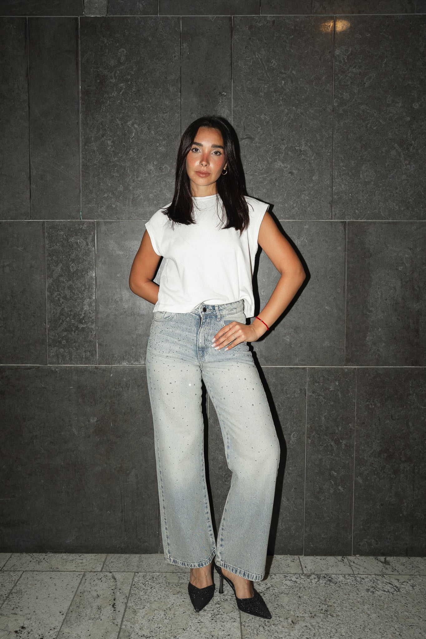 Sprinkle Studded Denim