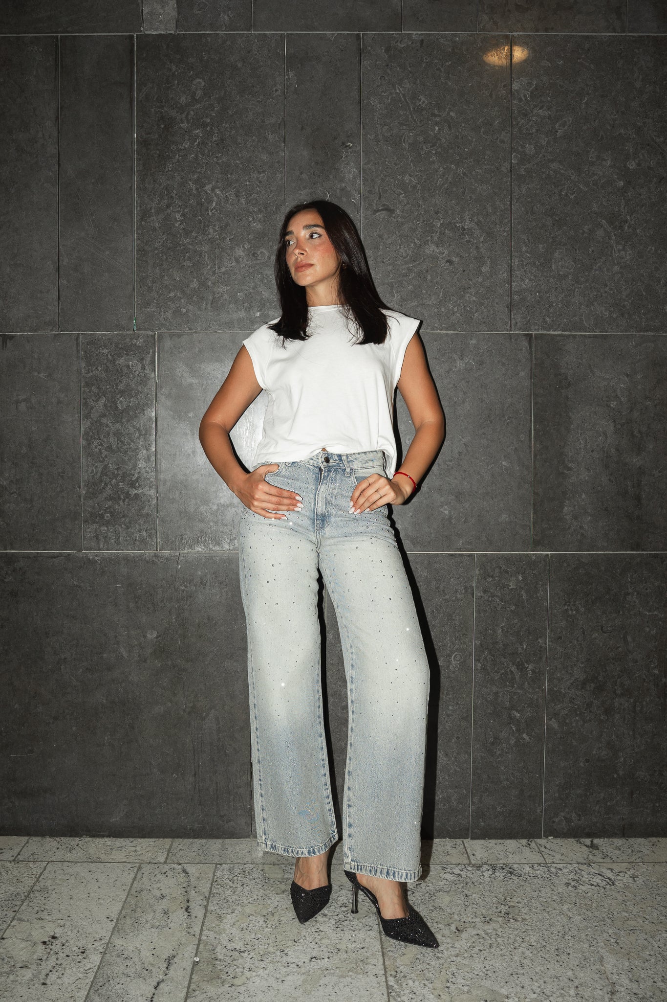 Sprinkle Studded Denim