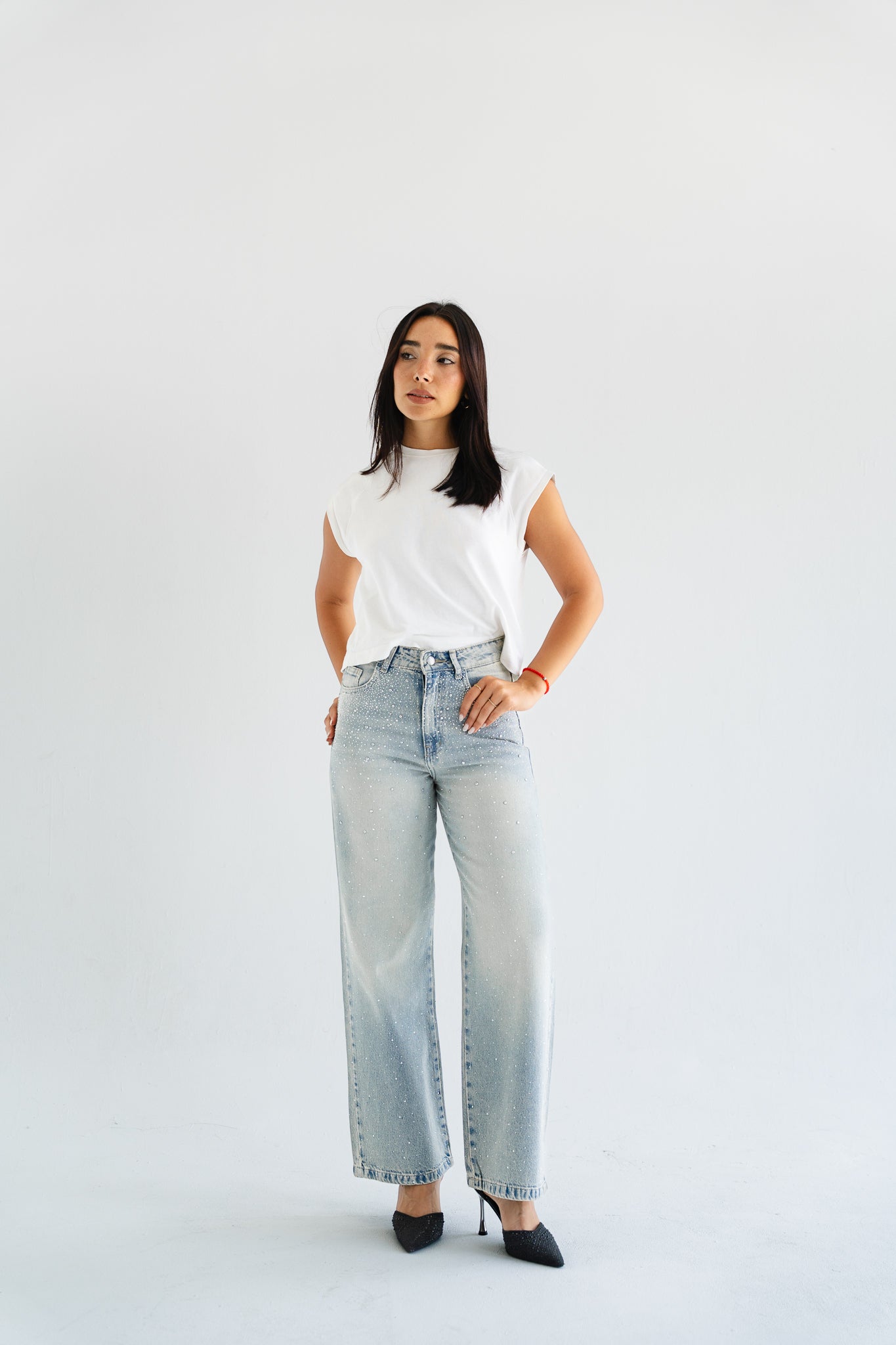 Sprinkle Studded Denim