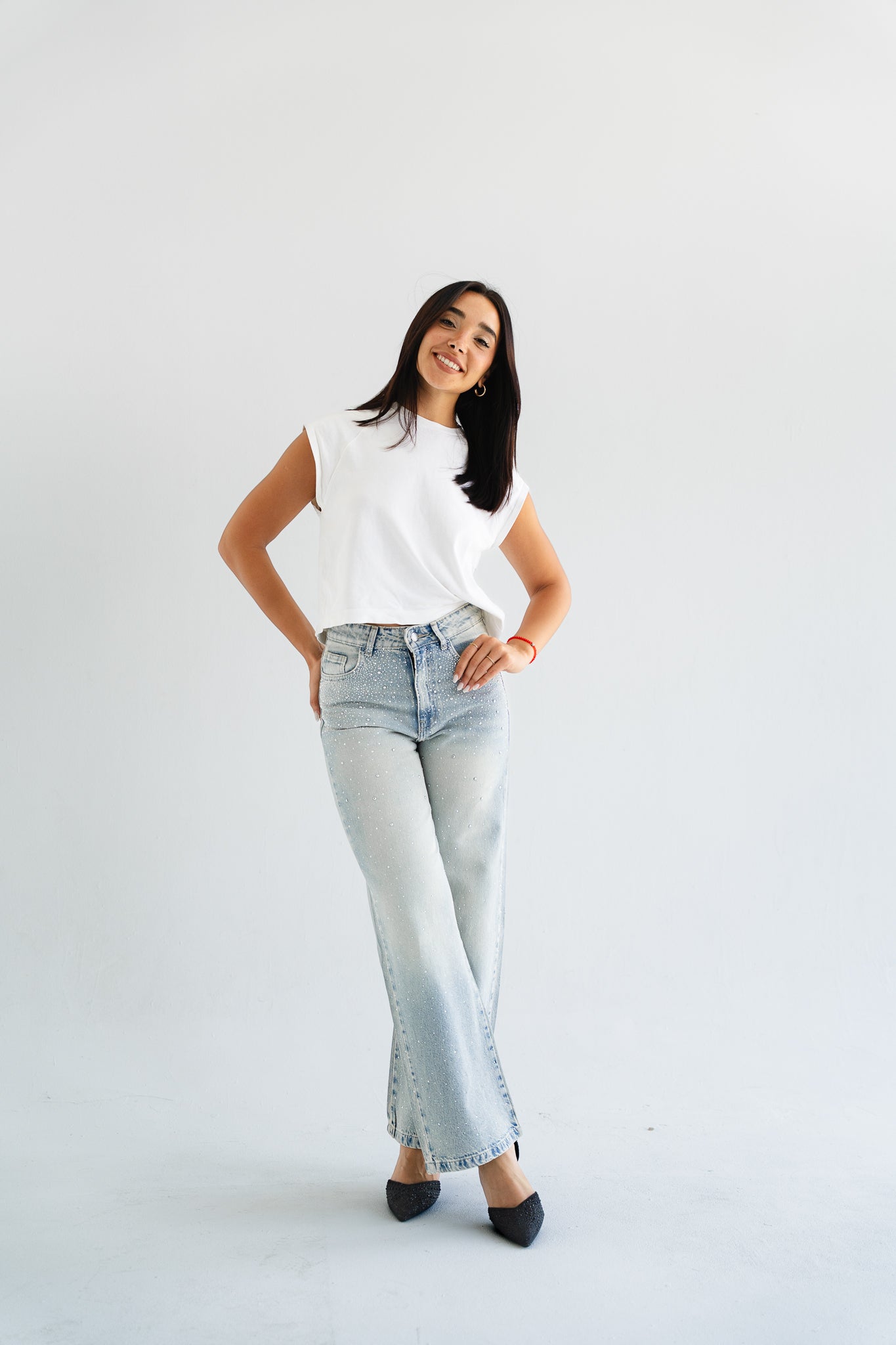 Sprinkle Studded Denim
