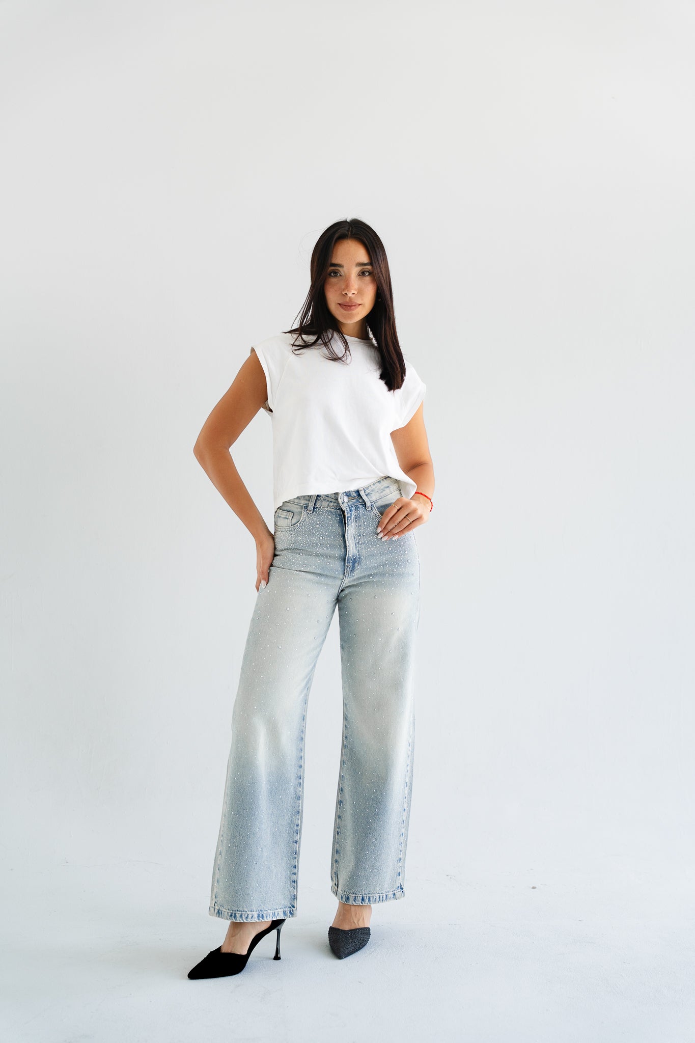 Sprinkle Studded Denim