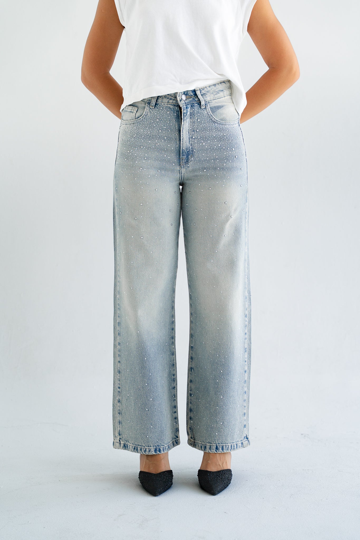Sprinkle Studded Denim