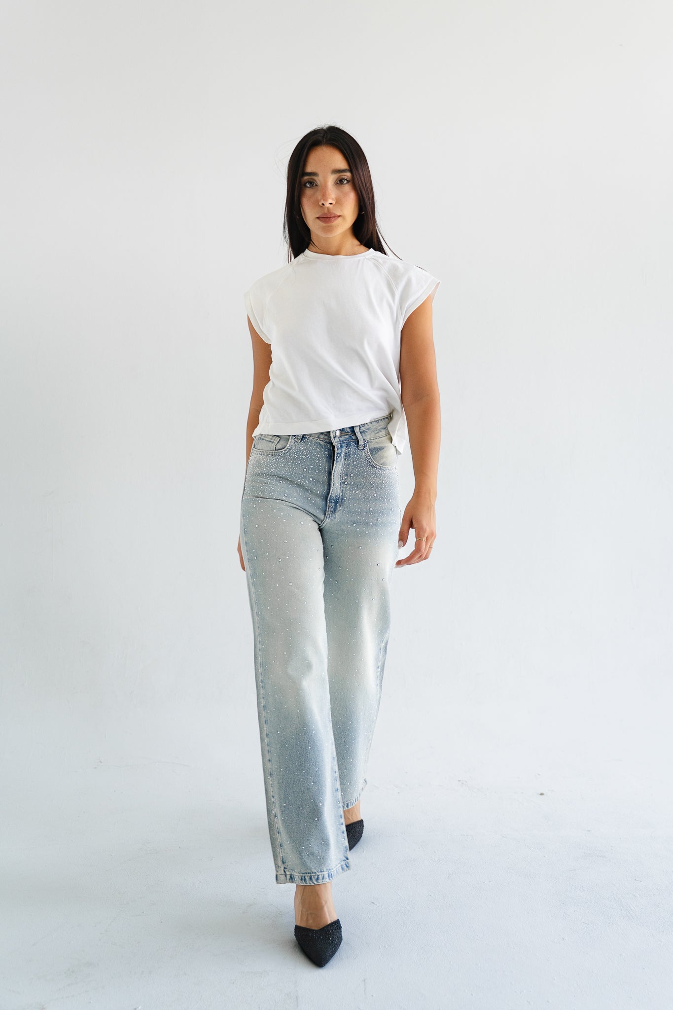 Sprinkle Studded Denim