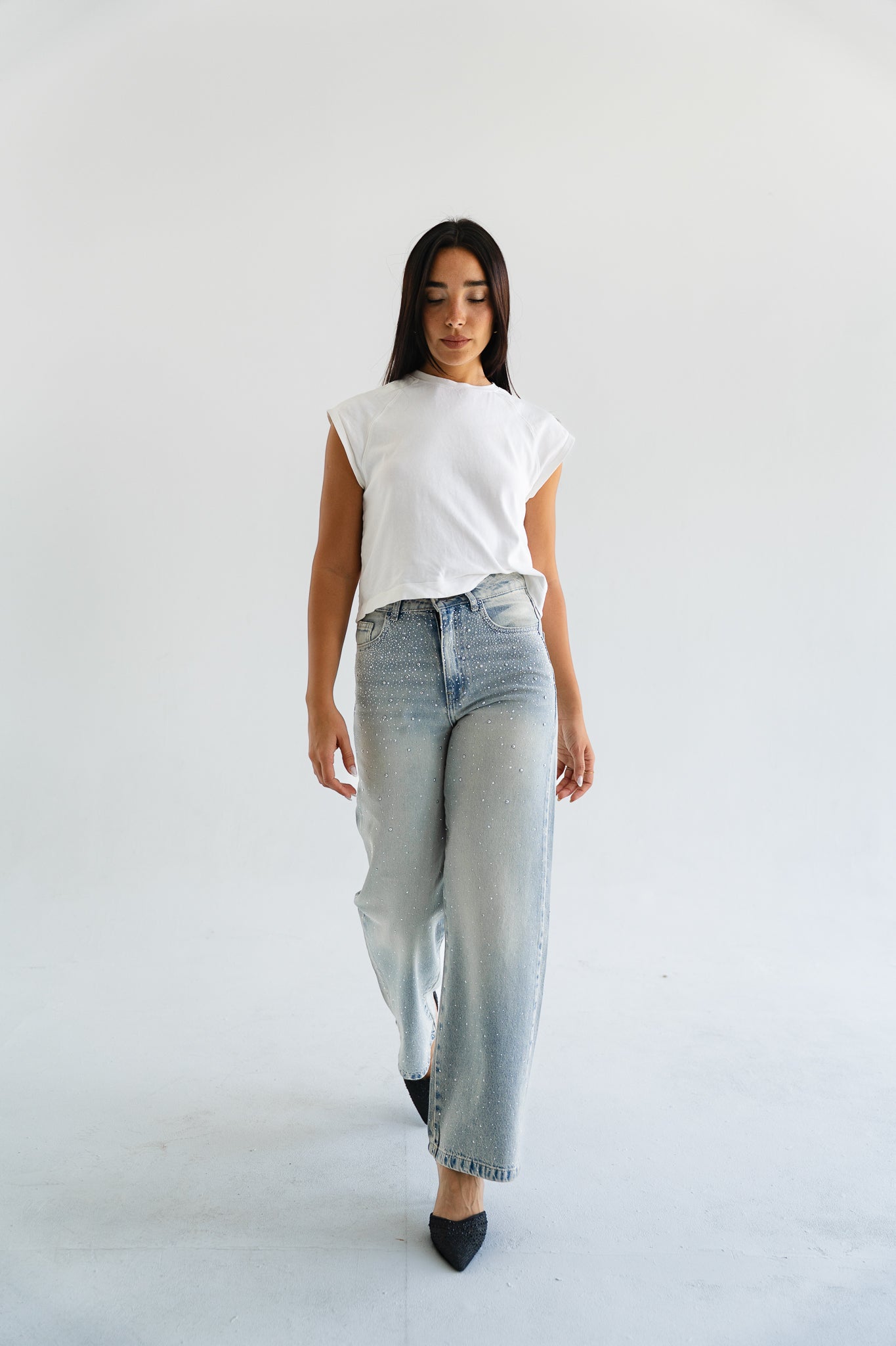 Sprinkle Studded Denim
