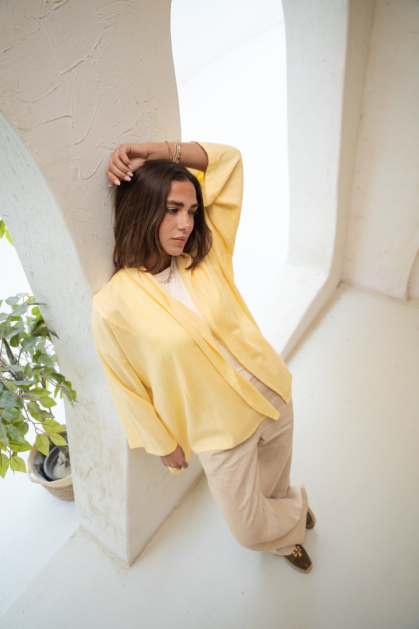 Good Feels Kimono in Butter Yellow