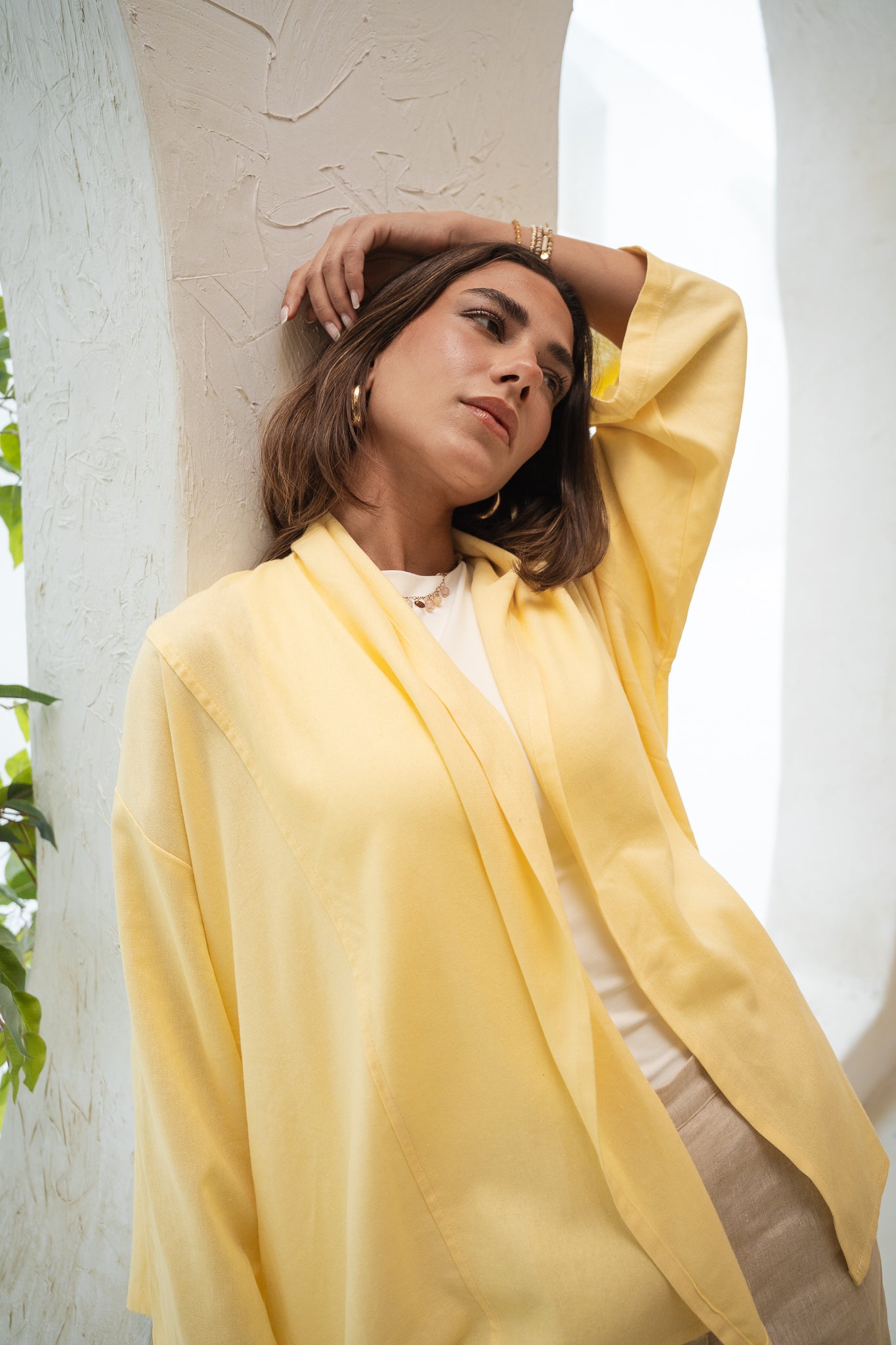 Good Feels Kimono in Butter Yellow