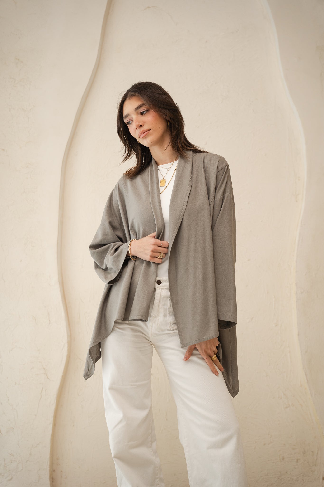 Good Feels Kimono in Grey