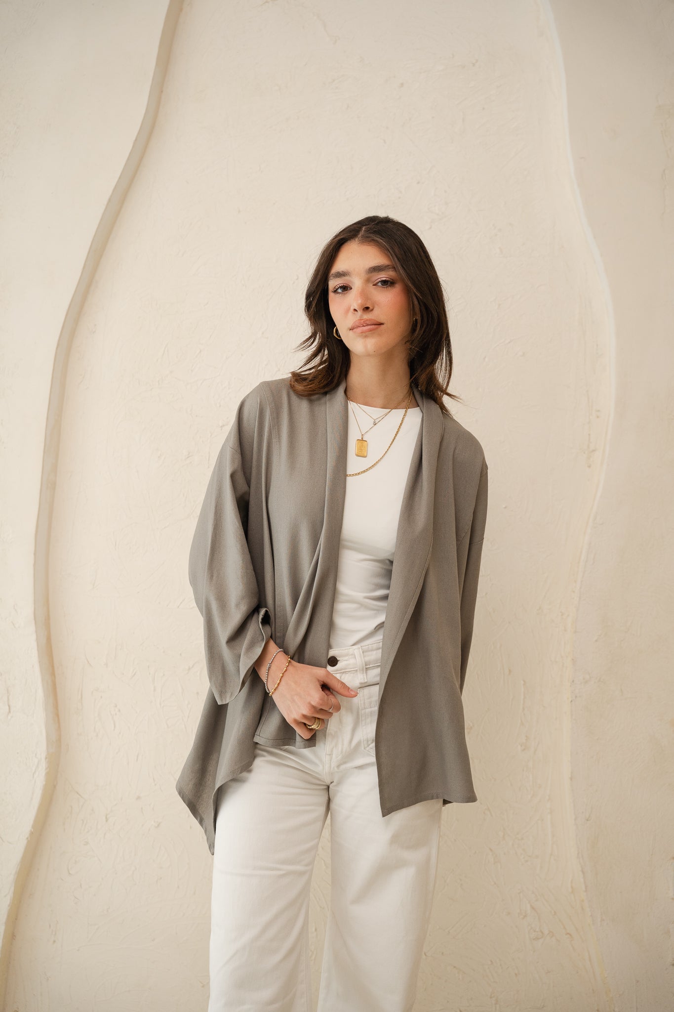 Good Feels Kimono in Grey