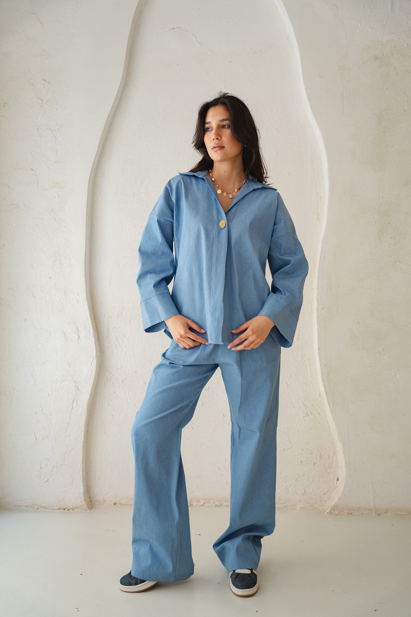 Breezy Denim Set in Light Denim