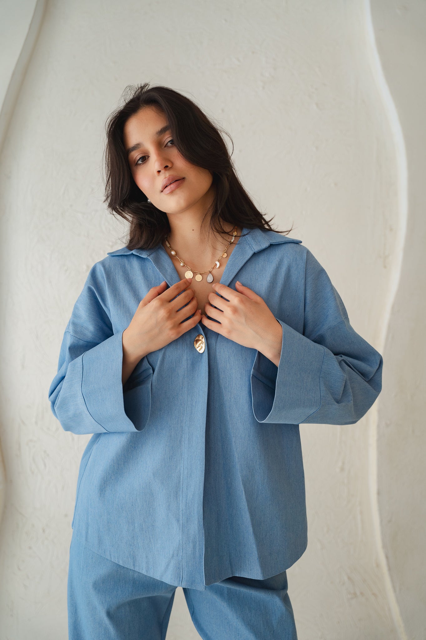 Breezy Denim Set in Light Denim
